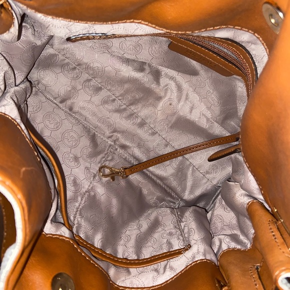 Michael Kors Hamilton Logo satchel cream/brown/gold - Picture 3 of 4